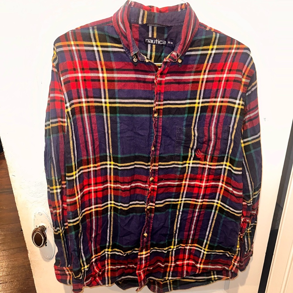 Vintage Nautical Plaid Flannel